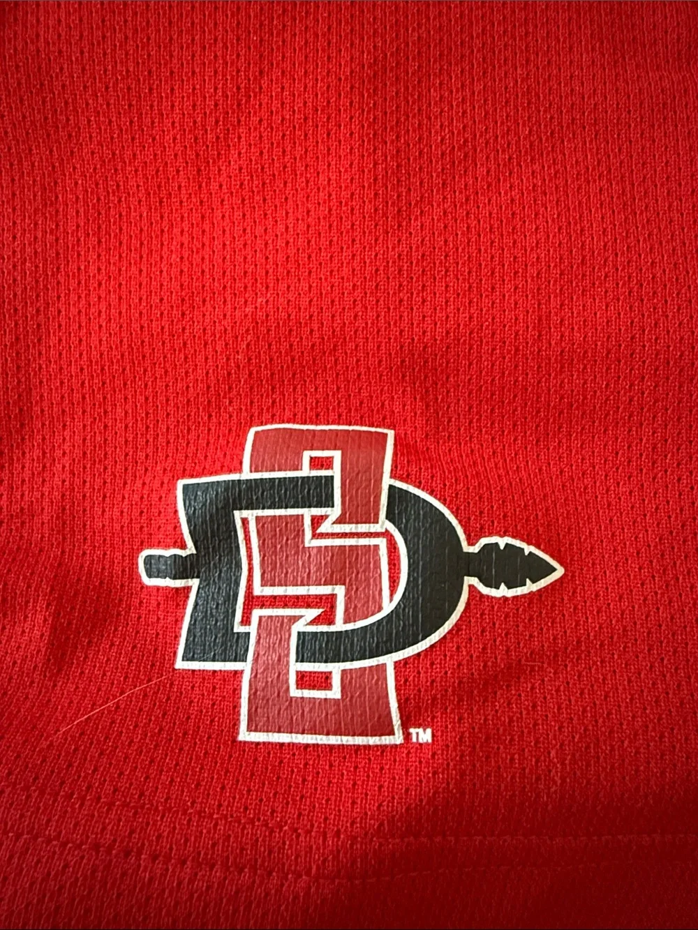 Nike Red Men's Athletic Shorts with SDSU Logo